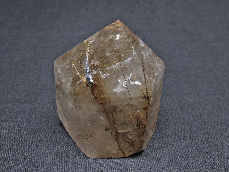 タイチンルチル入り 水晶 六角柱 一点物 142-8135