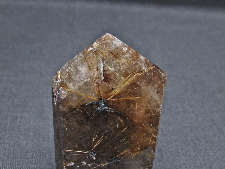 タイチンルチル入り 水晶 六角柱 一点物 142-8143