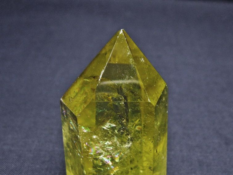 シトリンクォーツ 六角柱 虹入り 一点物 142-8794