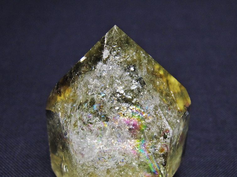 シトリンクォーツ 六角柱 虹入り 一点物 142-8846