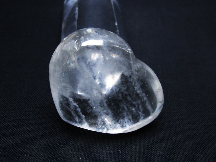 水晶 ハート 置物 一点物 145-1283