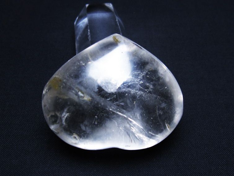 水晶 ハート 置物 一点物 145-1311