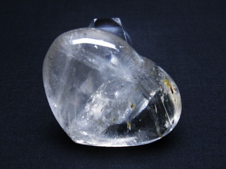 水晶 ハート 置物 一点物 145-1312