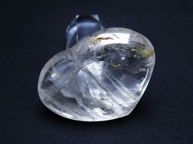水晶 ハート 置物 一点物 145-1312