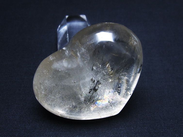 水晶 ハート 置物 一点物 145-1314