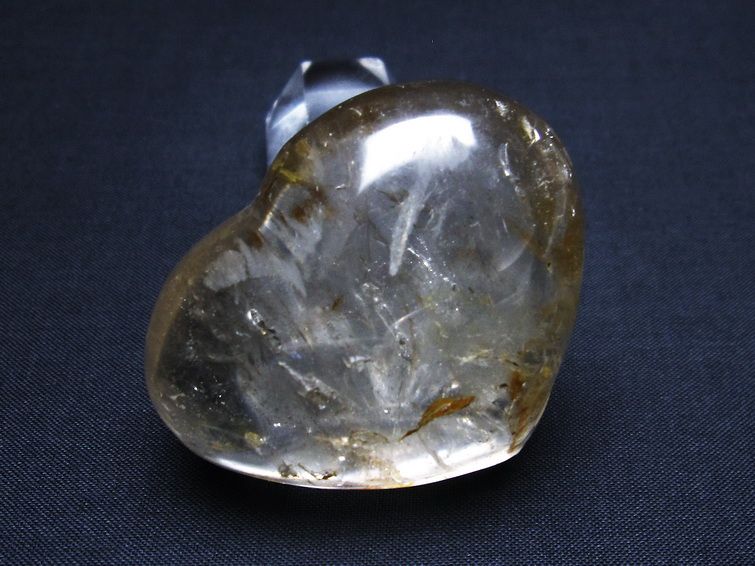 水晶 ハート 置物 一点物 145-1315