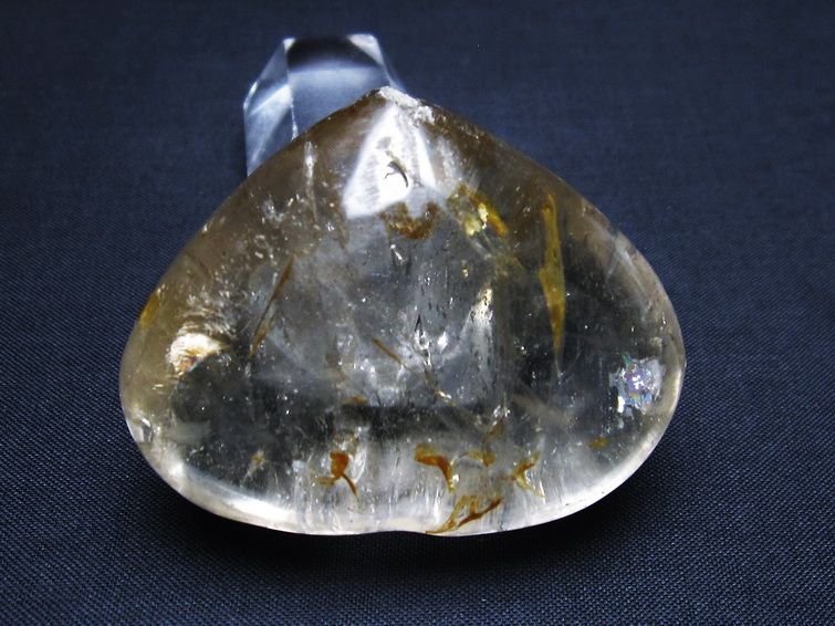 水晶 ハート 置物 一点物 145-1315