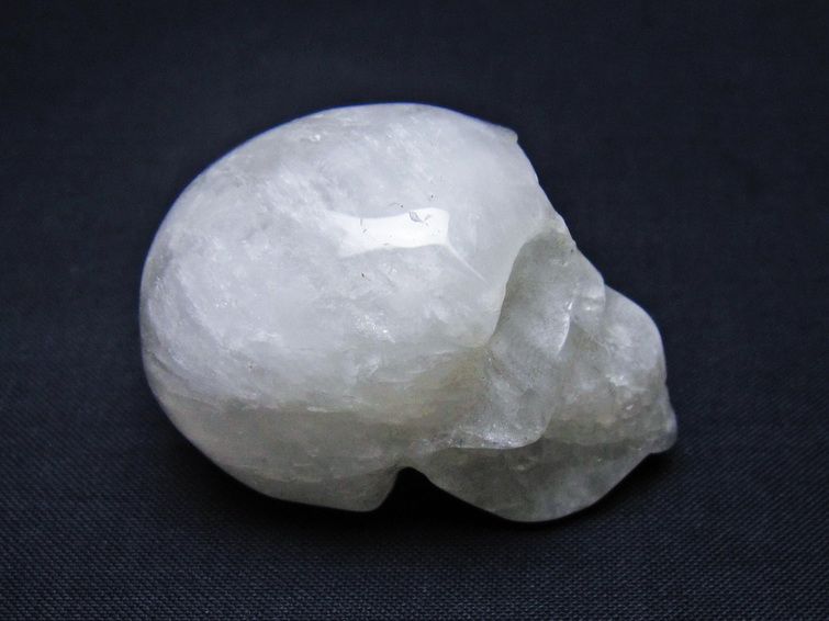 水晶 ドクロ スカル 置物 一点物 145-1741