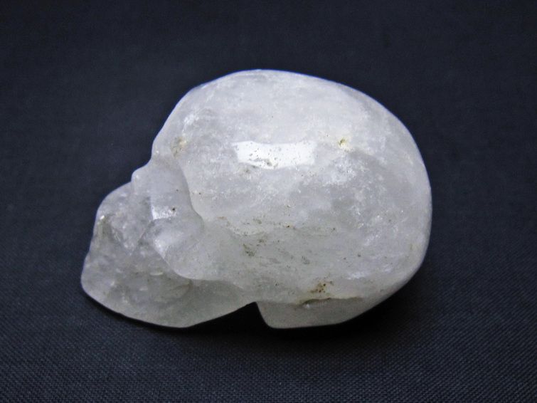 水晶 ドクロ スカル 置物 一点物 145-1753