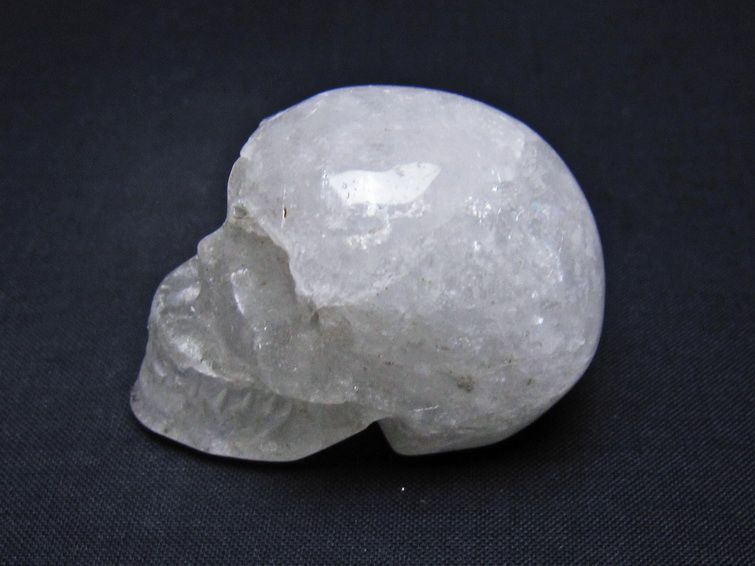 水晶 ドクロ スカル 置物 一点物 145-1756