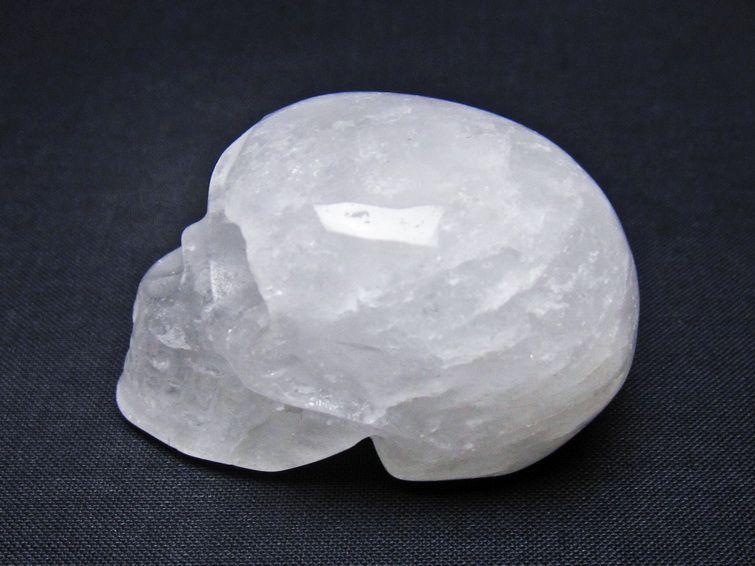 水晶 ドクロ スカル 置物 一点物 145-1759