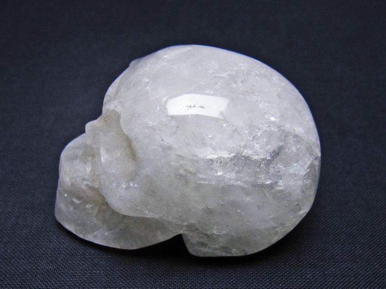 水晶 ドクロ スカル 置物 一点物 145-1761