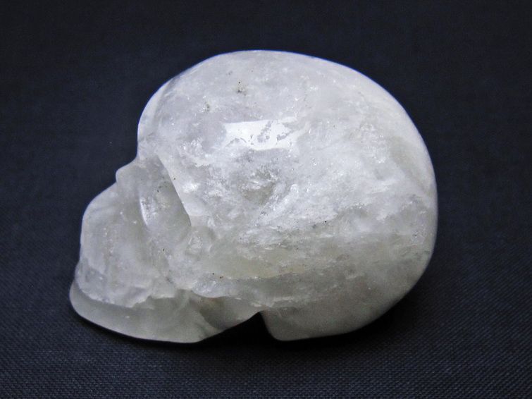 水晶 ドクロ スカル 置物 一点物 145-1762