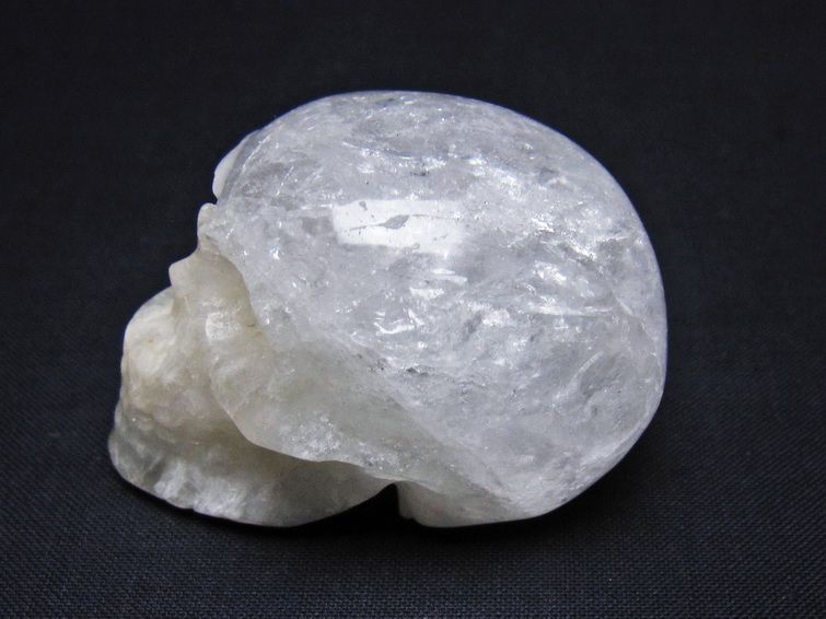 水晶 ドクロ スカル 置物 一点物 145-1781