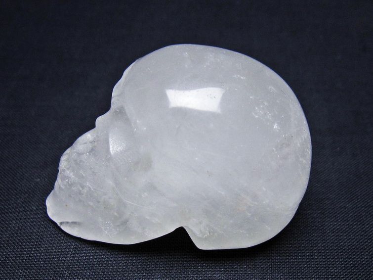 水晶 ドクロ スカル 置物 一点物 145-1786