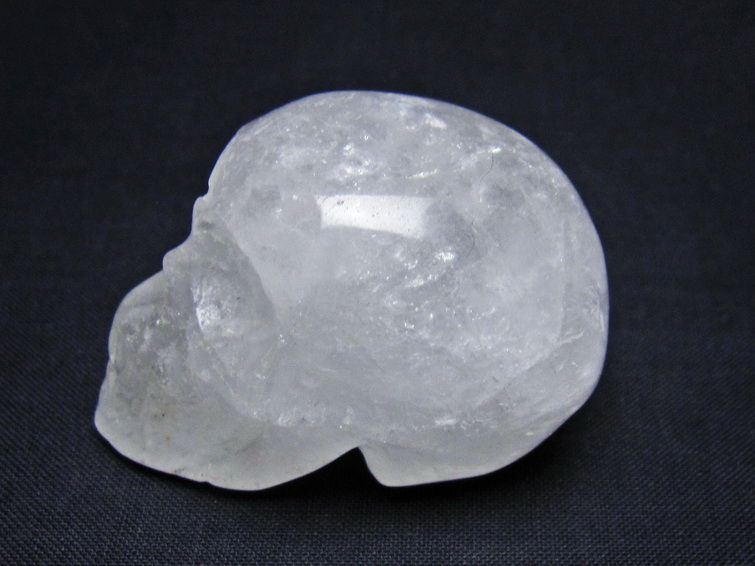 水晶 ドクロ スカル 置物 一点物 145-1788