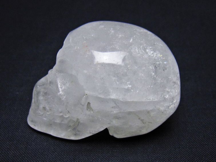 水晶 ドクロ スカル 置物 一点物 145-1792