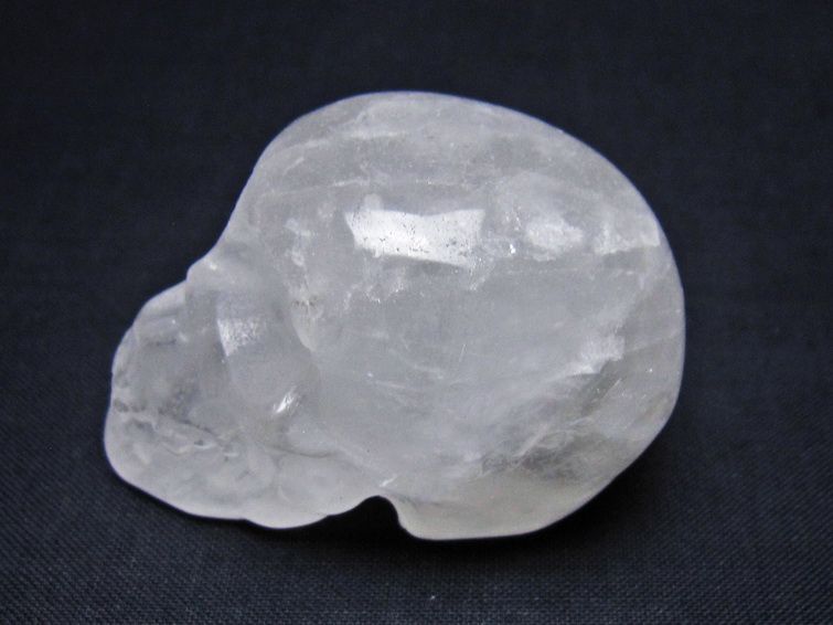 水晶 ドクロ スカル 置物 一点物 145-1796