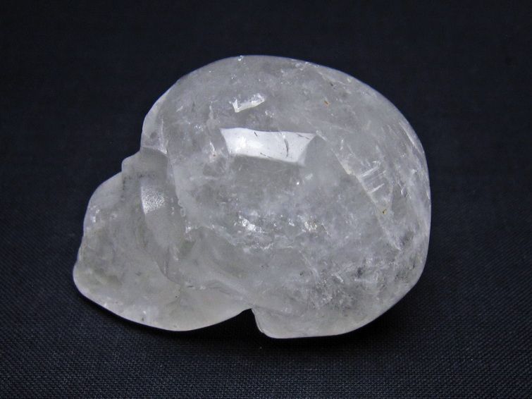 水晶 ドクロ スカル 置物 一点物 145-1803