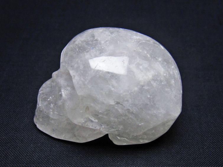 水晶 ドクロ スカル 置物 一点物 145-1805