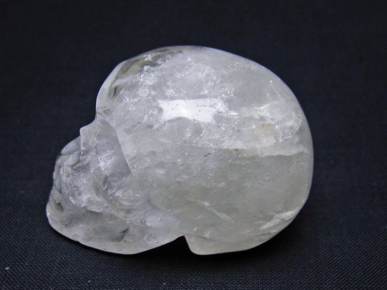水晶 ドクロ スカル 置物 一点物 145-1808