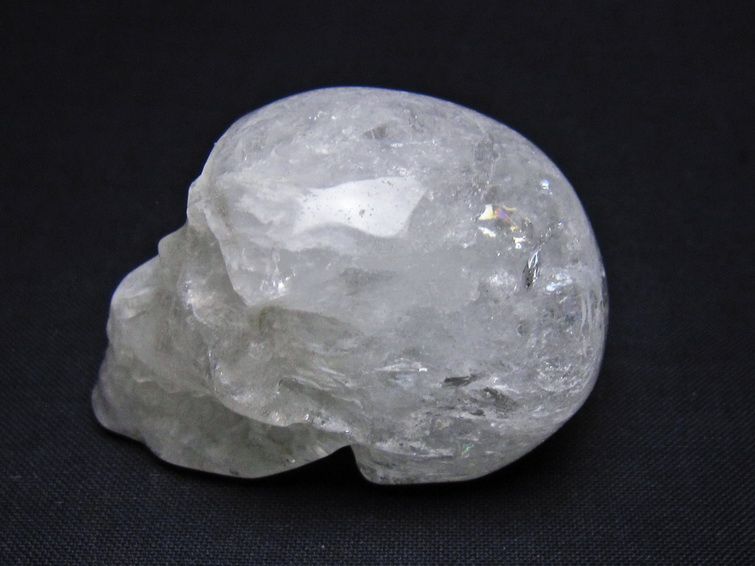 水晶 ドクロ スカル 置物 一点物 145-1812