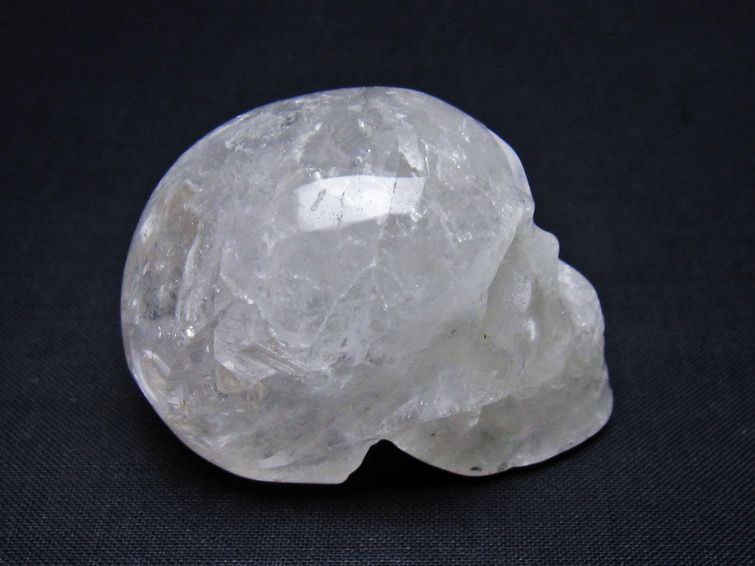 水晶 ドクロ スカル 置物 一点物 145-1821