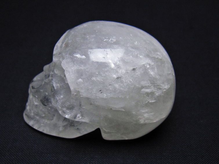 水晶 ドクロ スカル 置物 一点物 145-1823