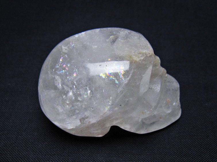 水晶 ドクロ スカル 置物 一点物 145-1827