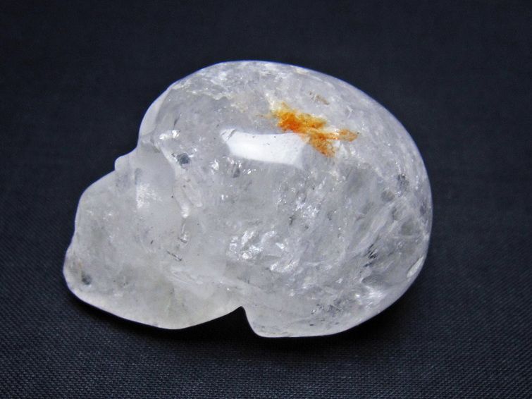 水晶 ドクロ スカル 置物 一点物 145-1828