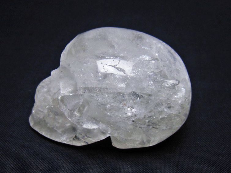 水晶 ドクロ スカル 置物 一点物 145-1829
