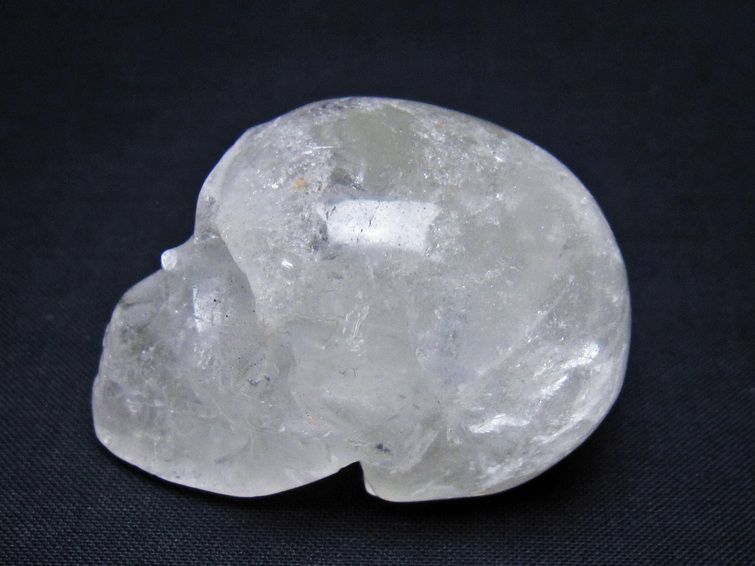 水晶 ドクロ スカル 置物 一点物 145-1834
