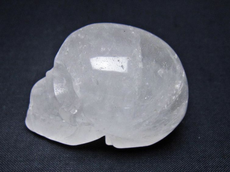 水晶 ドクロ スカル 置物 一点物 145-1848