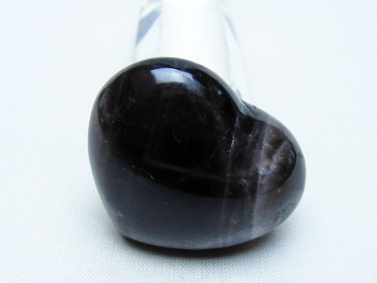 モリオン 置物 ハート 黒水晶 一点物 145-1898