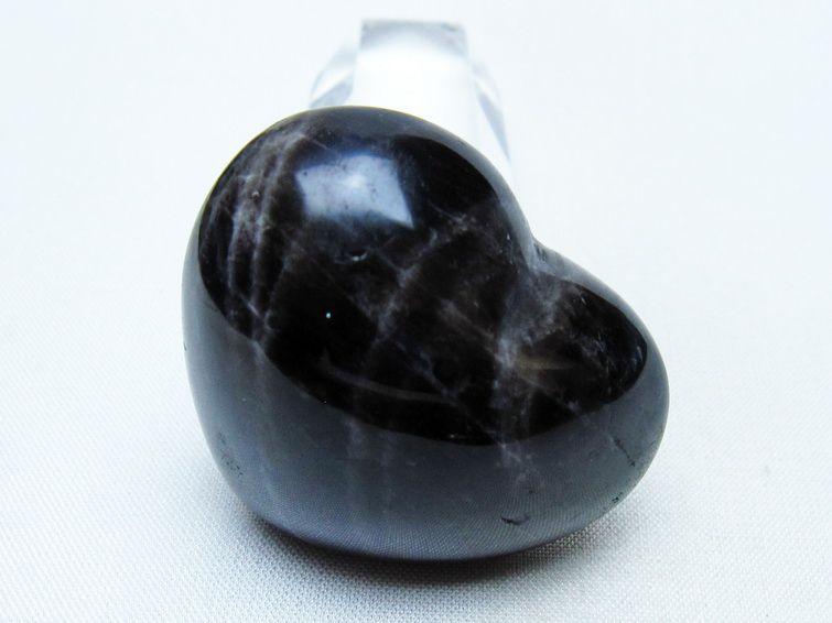 モリオン 置物 ハート 黒水晶 一点物 145-1902