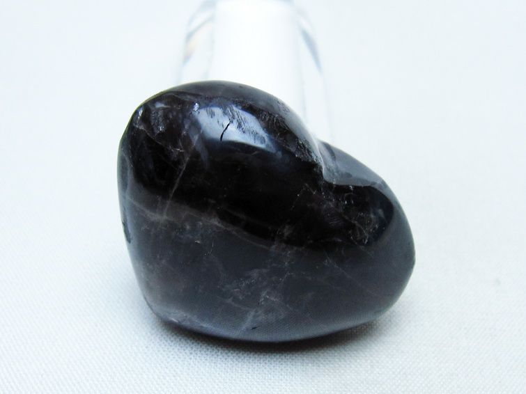 モリオン 置物 ハート 黒水晶 一点物 145-1903