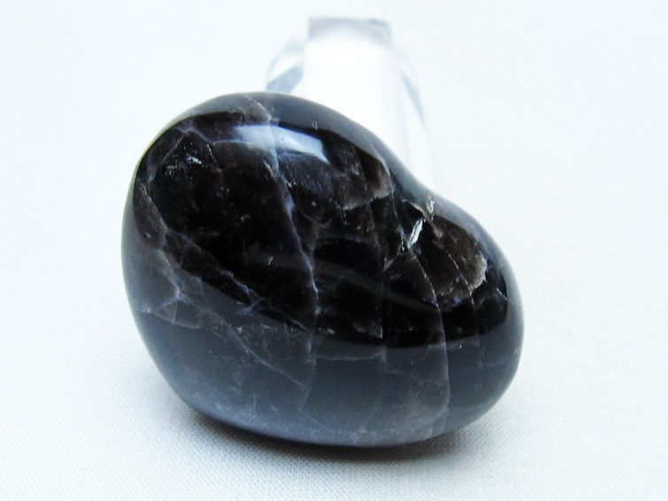 モリオン 置物 ハート 黒水晶 一点物 145-1909