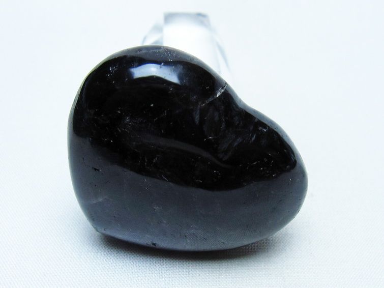 モリオン 置物 ハート 黒水晶 一点物 145-1913