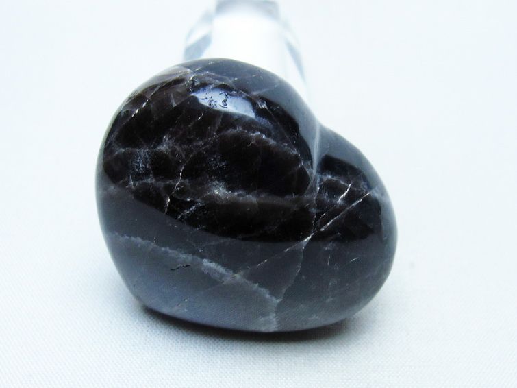 モリオン 置物 ハート 黒水晶 一点物 145-1914
