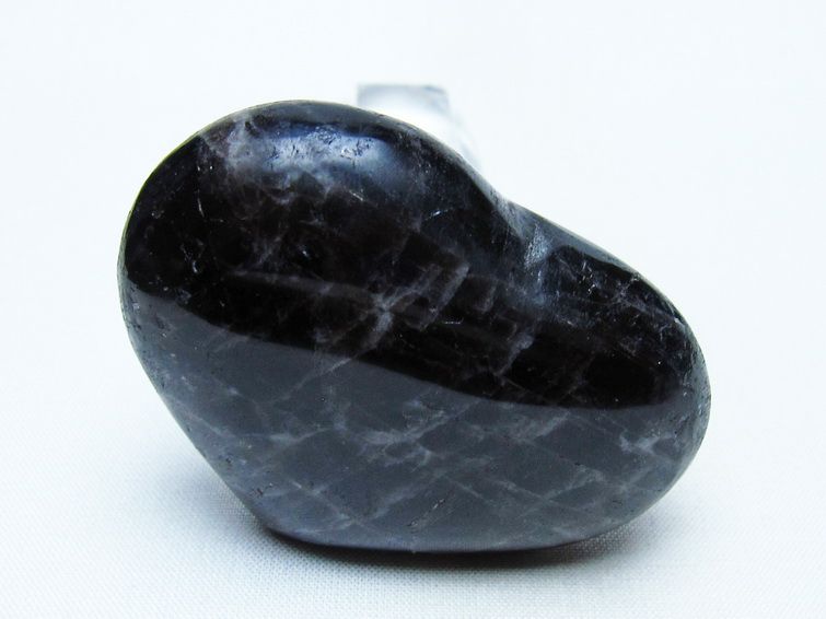 モリオン 置物 ハート 黒水晶 一点物 145-1933