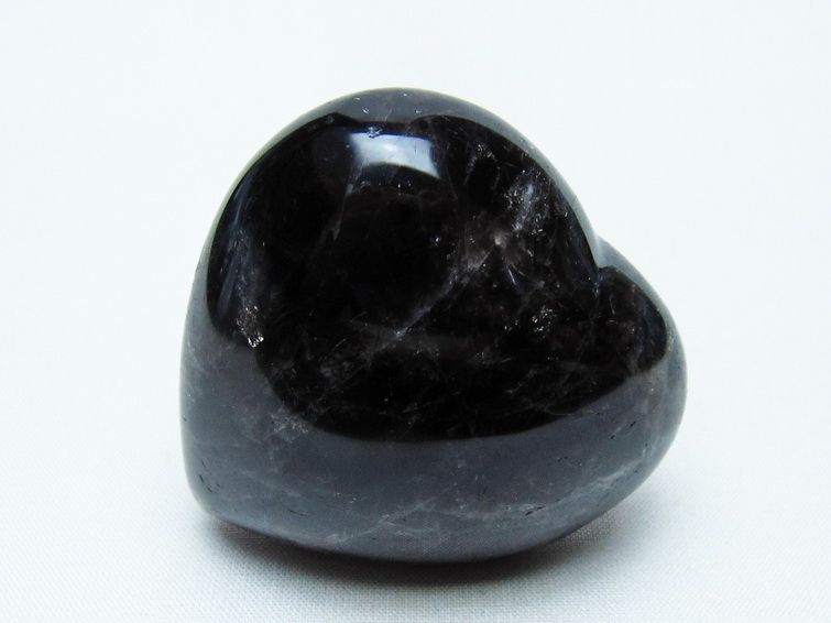モリオン 置物 ハート 黒水晶 一点物 145-1946