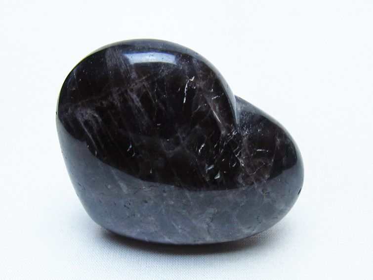 モリオン 置物 ハート 黒水晶 一点物 145-1955