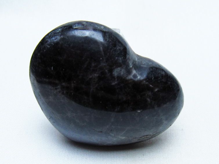 モリオン 置物 ハート 黒水晶 一点物 145-1960