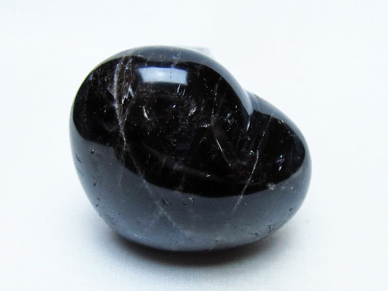 モリオン 置物 ハート 黒水晶 一点物 145-1968