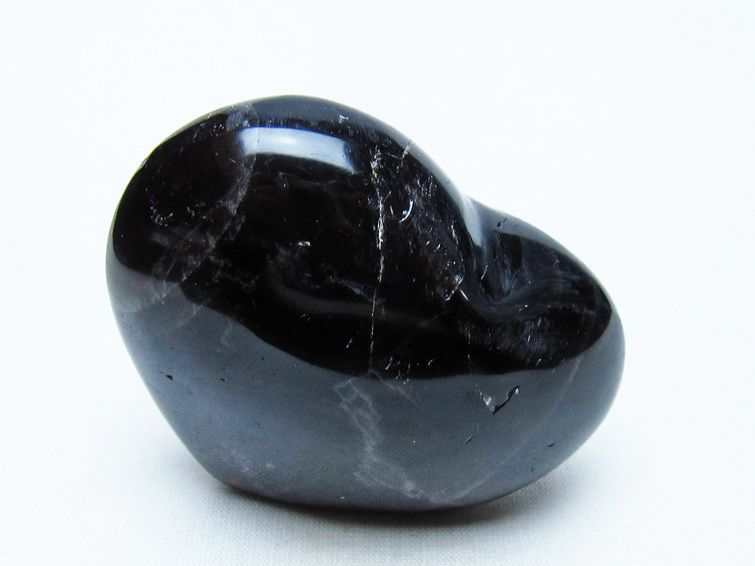 モリオン 置物 ハート 黒水晶 一点物 145-1972