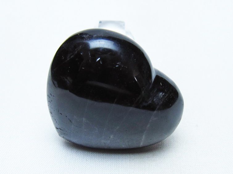 モリオン 置物 ハート 黒水晶 一点物 145-1984