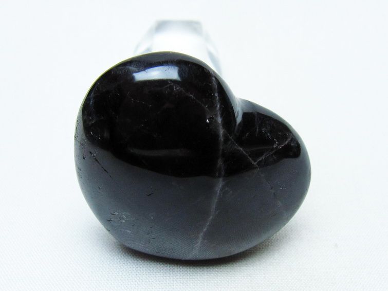 モリオン 置物 ハート 黒水晶 一点物 145-1995