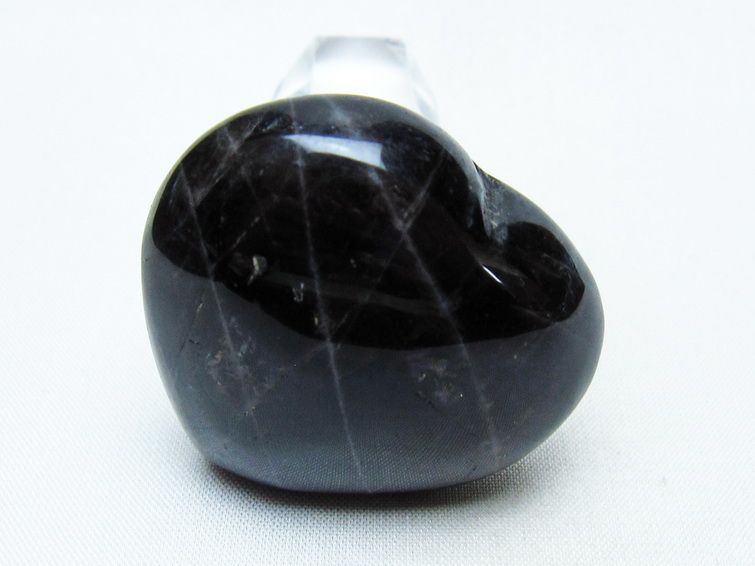 モリオン 置物 ハート 黒水晶 一点物 145-1996