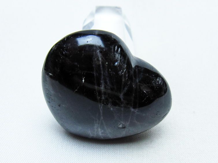モリオン 置物 ハート 黒水晶 一点物 145-2000