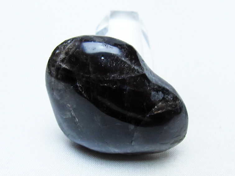 モリオン 置物 ハート 黒水晶 一点物 145-2004